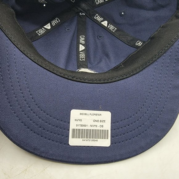 Poler Camp Vibes Big Bill Flopster Strapback Hat Blue Casual Hiking Outdoors - Picture 10 of 11